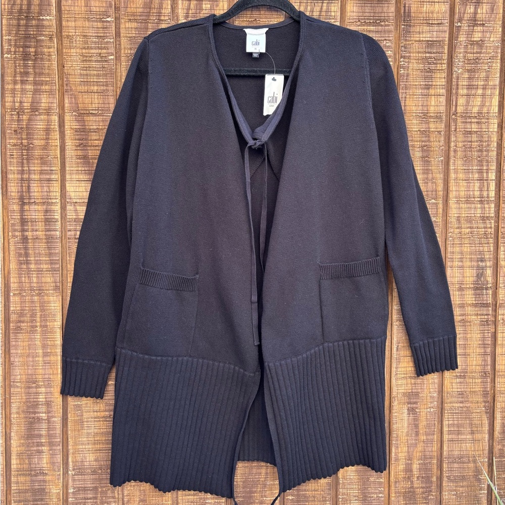 NWTS Cabi ATC Offhand Black Cardigan